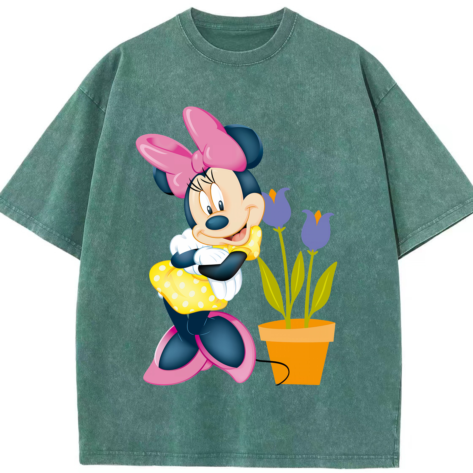（画像用） ミッキーマウス Mickey Mouse 綿100% ヴィンテージ風 半袖Tシャツ（フロントプリント）